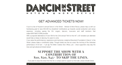 Desktop Screenshot of dancininthestreetrevue.com