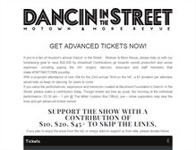 Tablet Screenshot of dancininthestreetrevue.com